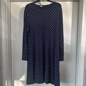 Old Navy Navy and White Long Sleeve Dress
